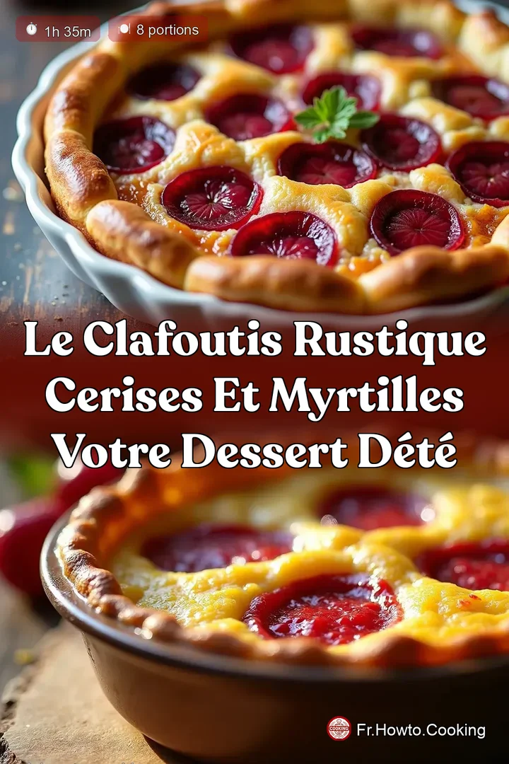 Le Clafoutis Rustique Cerises et Myrtilles Votre Dessert dÉté