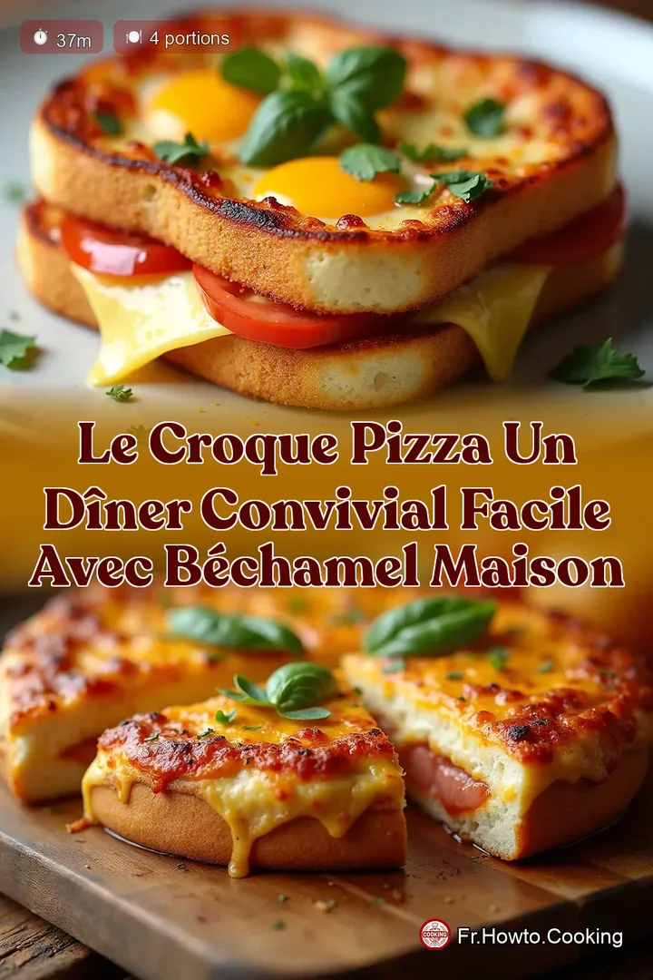Le Croque Pizza Un D&icirc;ner Convivial Facile avec B&eacute;chamel Maison