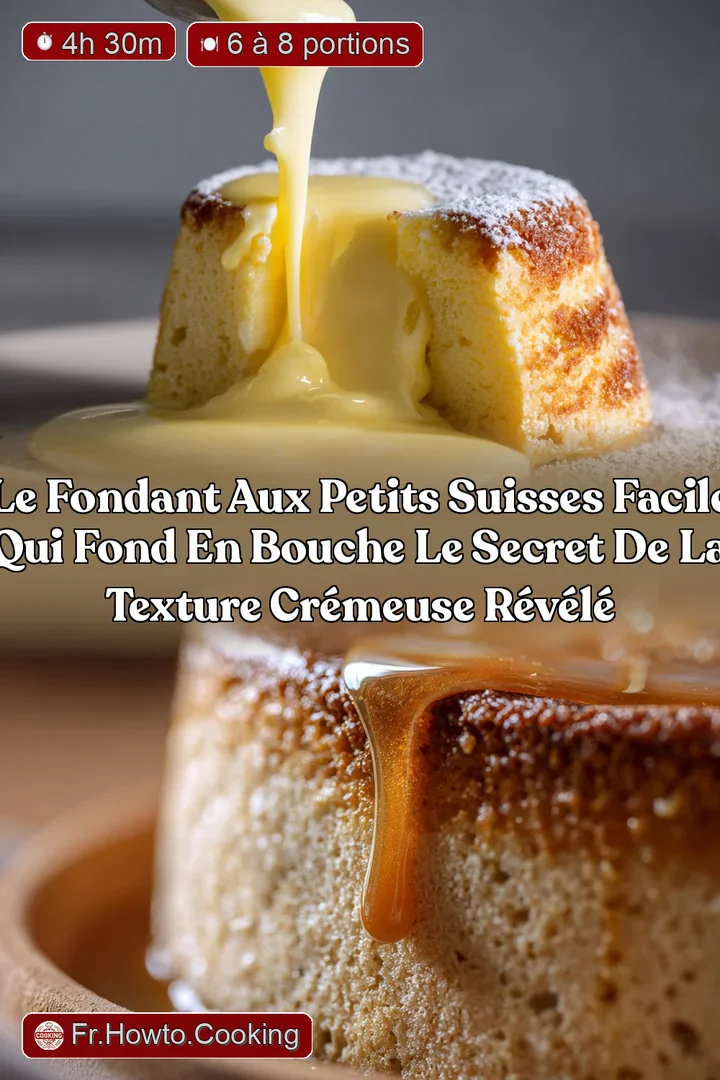 Le Fondant aux Petits Suisses facile qui fond en bouche Le secret de la texture cr&eacute;meuse r&eacute;v&eacute;l&eacute;
