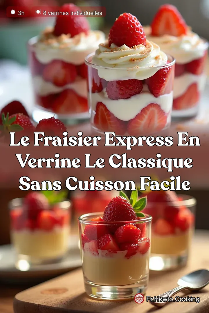 Le Fraisier Express en Verrine Le Classique Sans Cuisson Facile