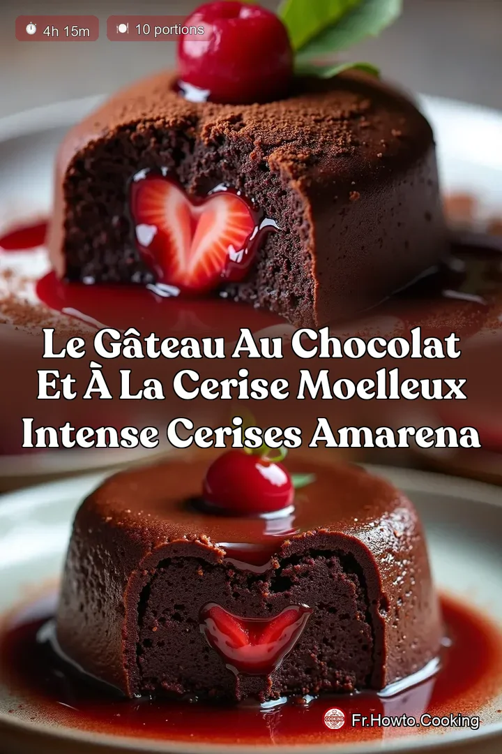 Le G&acirc;teau au Chocolat et &agrave; la Cerise Moelleux Intense Cerises Amarena