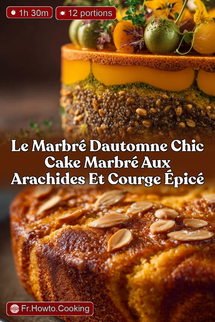 Le Marbr&eacute; dAutomne Chic Cake marbr&eacute; aux arachides et courge &eacute;pic&eacute;