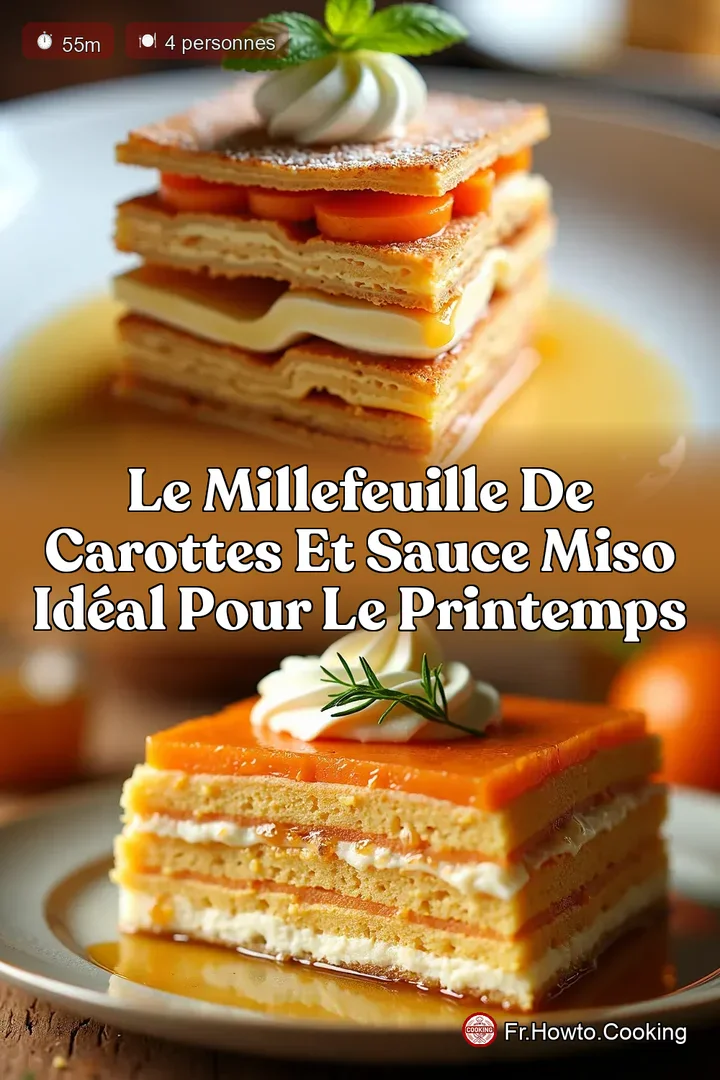 Le Millefeuille de Carottes et Sauce Miso Idéal pour le Printemps