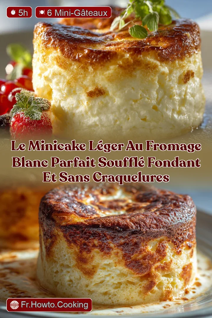 Le MiniCake L&eacute;ger au Fromage Blanc parfait Souffl&eacute; fondant et sans craquelures