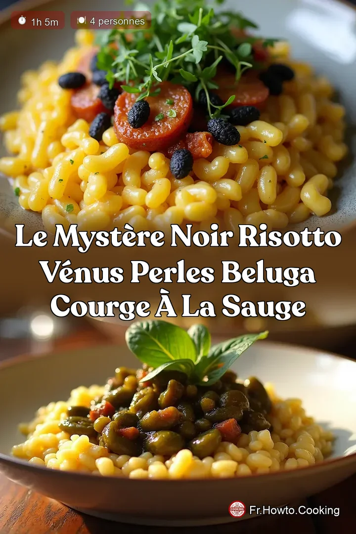 Le Mystère Noir Risotto Vénus Perles Beluga Courge à la Sauge