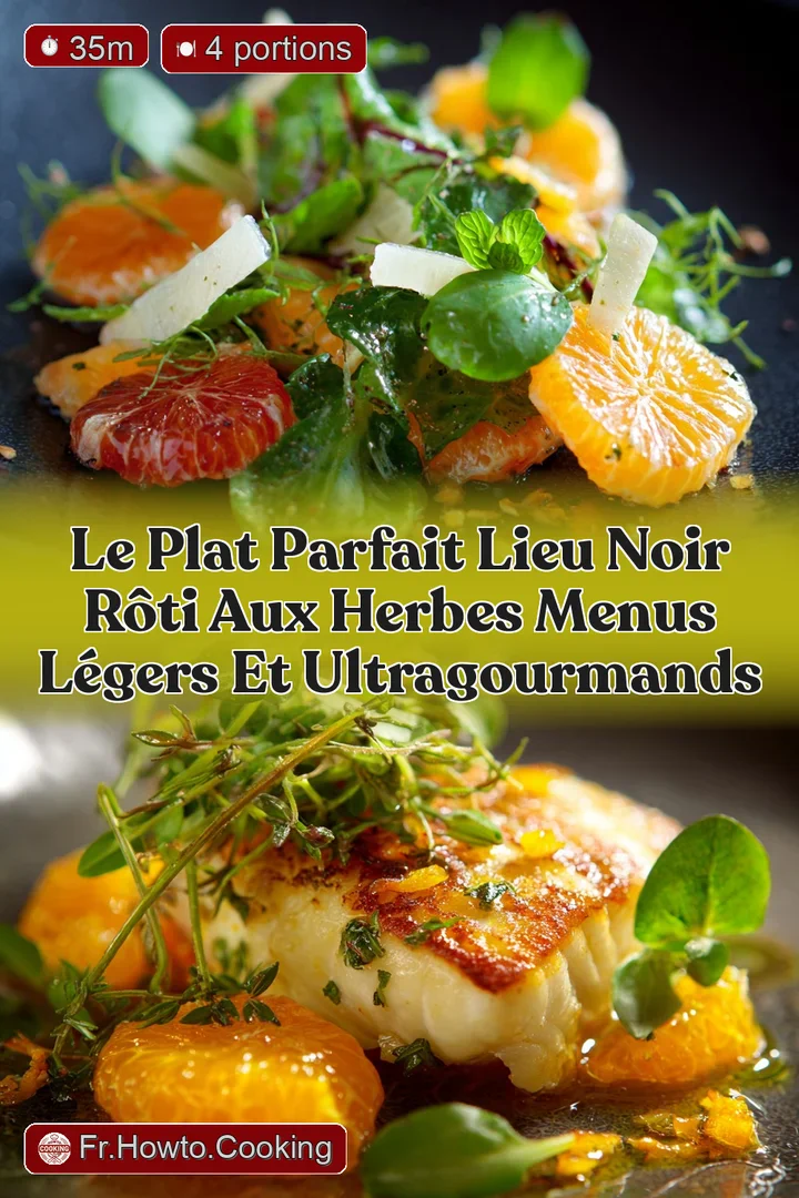 Le plat Parfait Lieu Noir R&ocirc;ti aux Herbes Menus L&eacute;gers et ultragourmands
