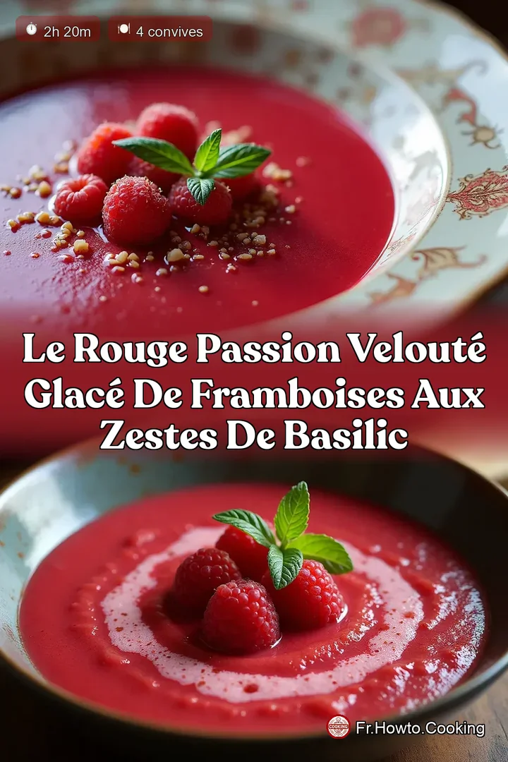 Le Rouge Passion Velouté Glacé de Framboises aux Zestes de Basilic