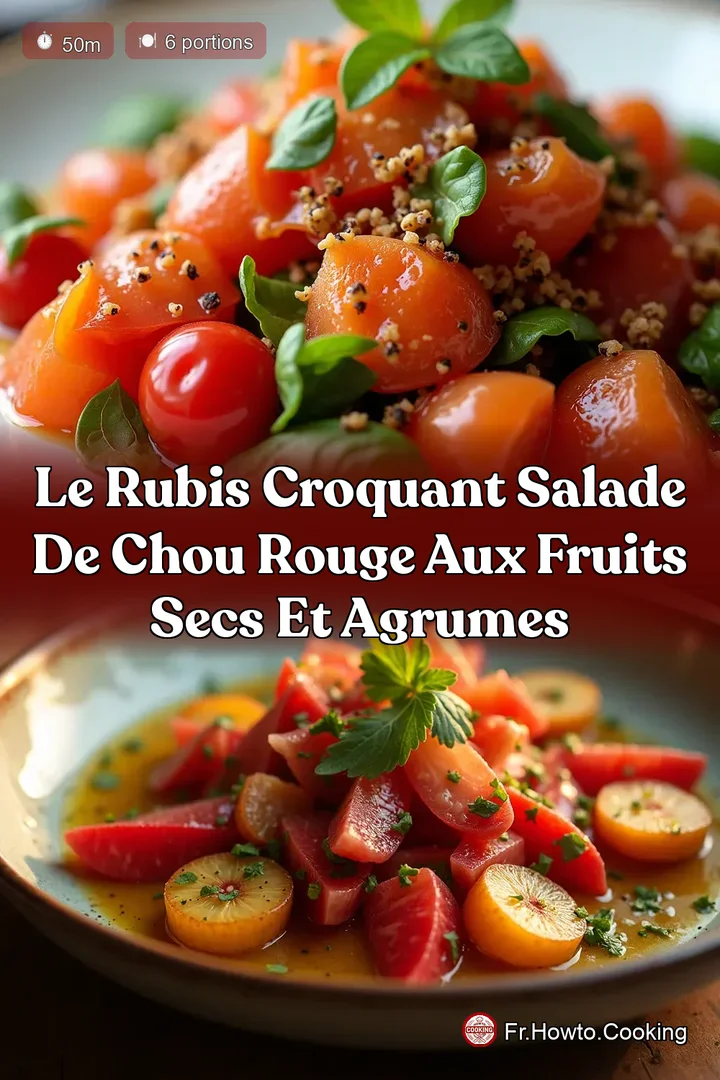 Le Rubis Croquant Salade de Chou Rouge aux Fruits Secs et Agrumes