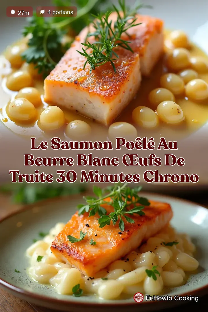 Le Saumon Poêlé au Beurre Blanc Œufs de Truite 30 Minutes Chrono