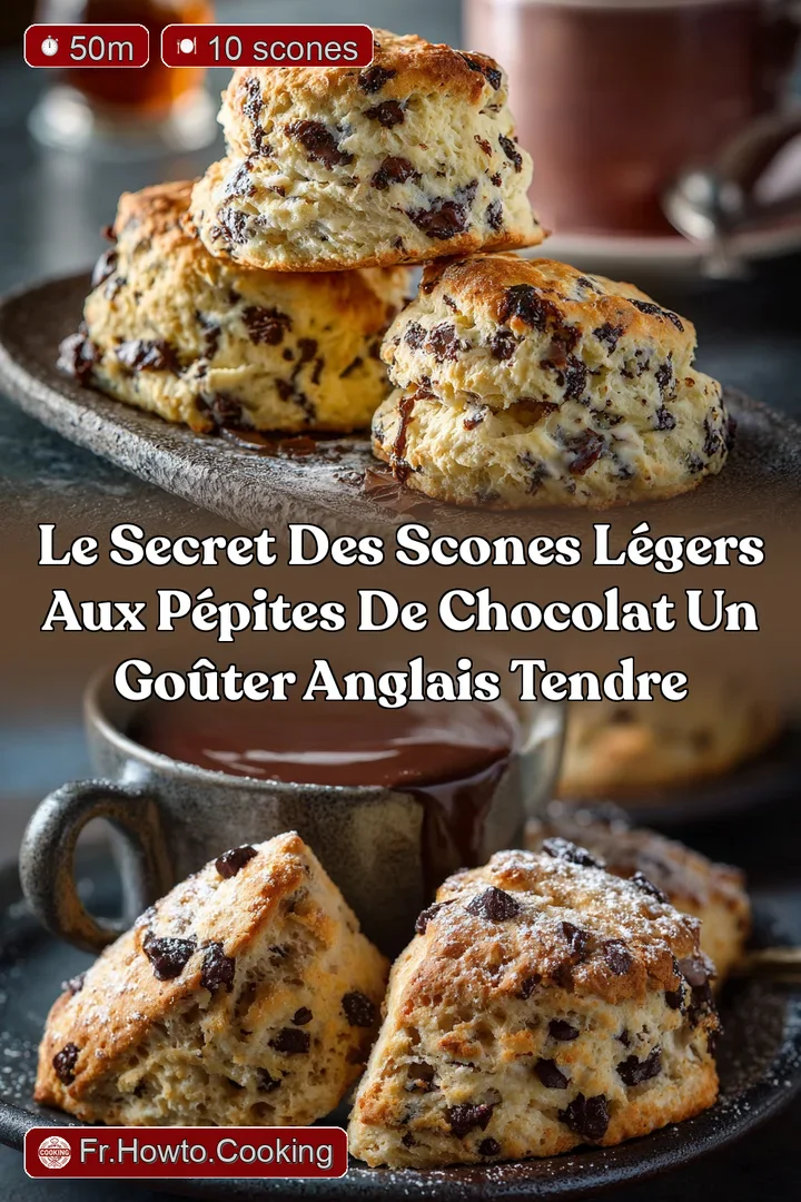 Le Secret des Scones L&eacute;gers aux P&eacute;pites de Chocolat Un Go&ucirc;ter Anglais Tendre