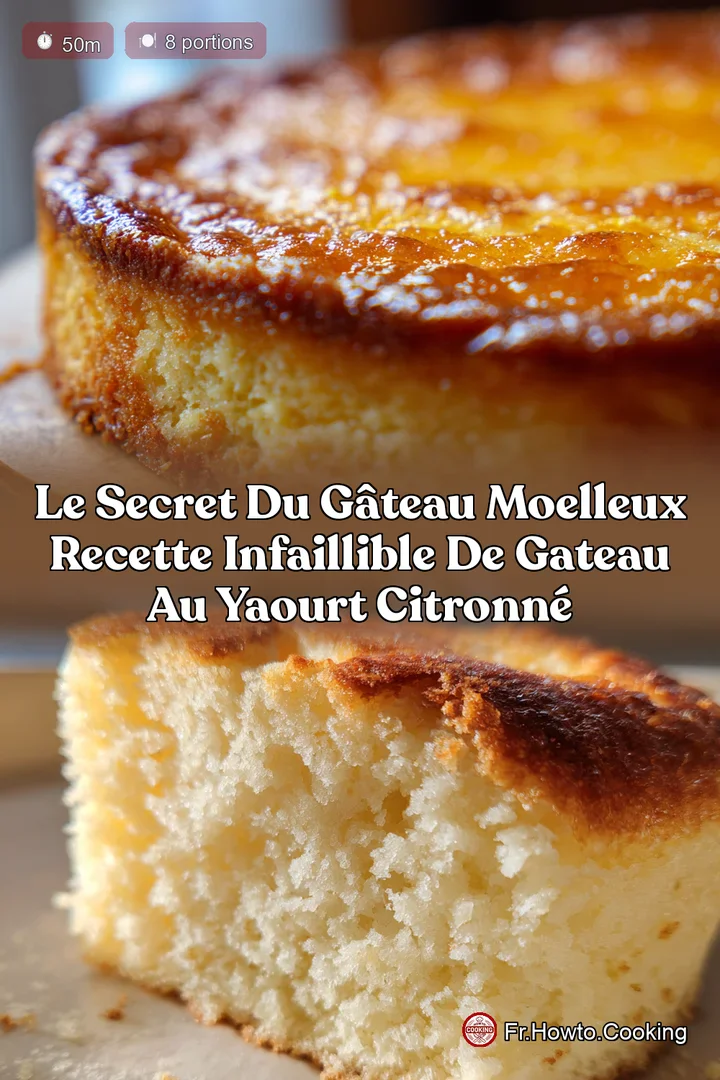 Le Secret du Gâteau Moelleux Recette Infaillible de Gateau au Yaourt Citronné