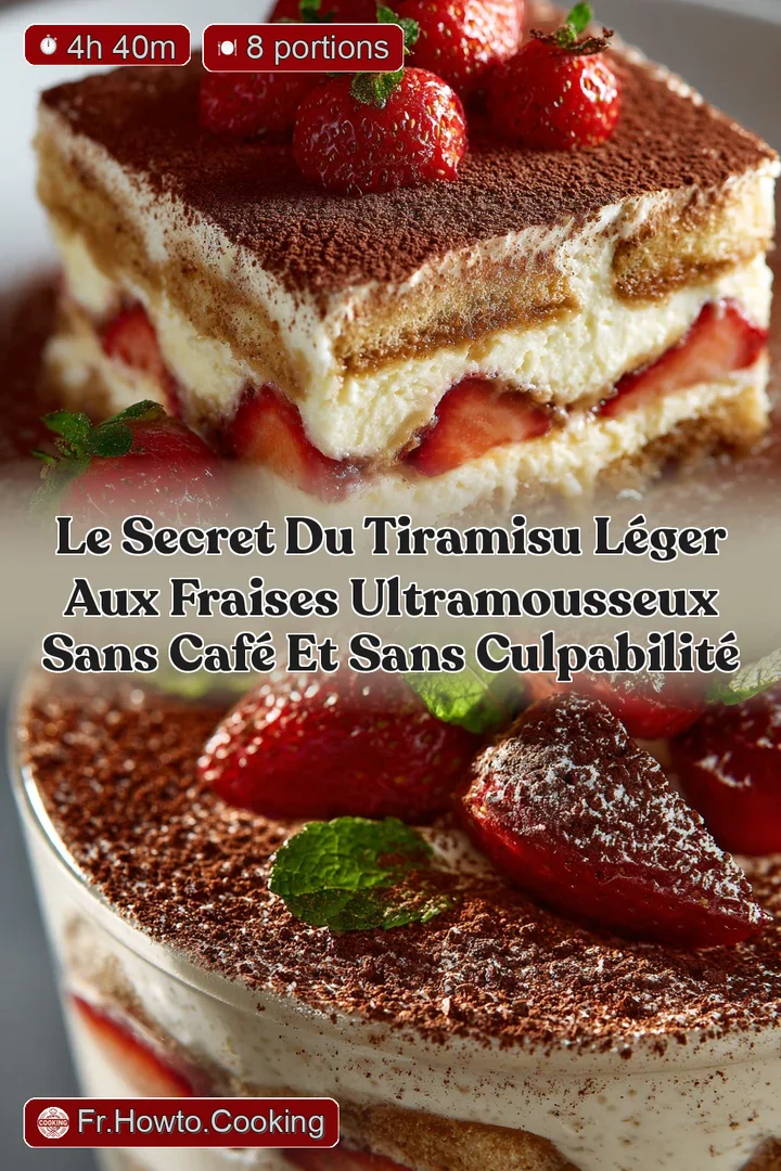Le secret du Tiramisu L&eacute;ger aux Fraises ultramousseux sans caf&eacute; et sans culpabilit&eacute;