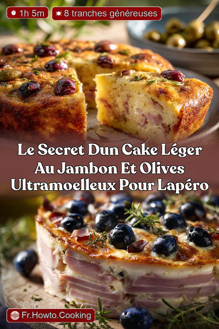 Le secret dun Cake L&eacute;ger au Jambon et Olives ultramoelleux pour lap&eacute;ro