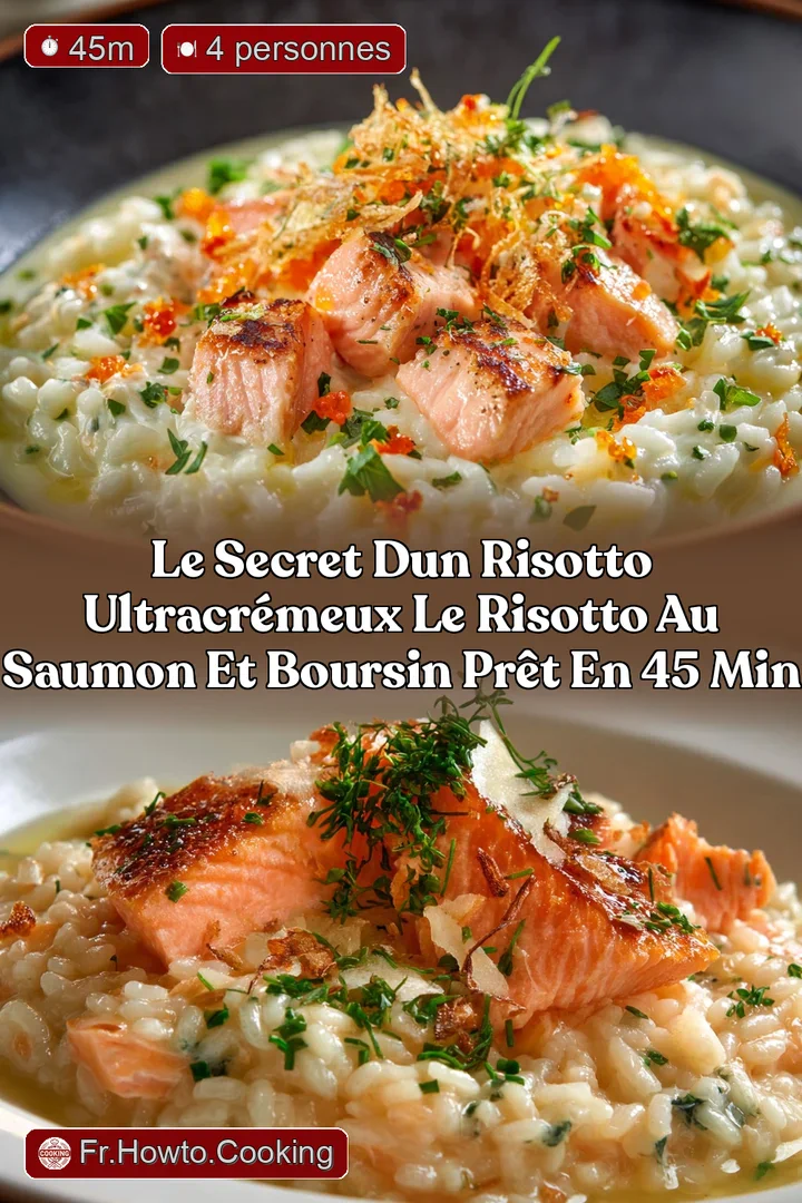 Le secret dun risotto ultracr&eacute;meux Le Risotto au Saumon et Boursin pr&ecirc;t en 45 min