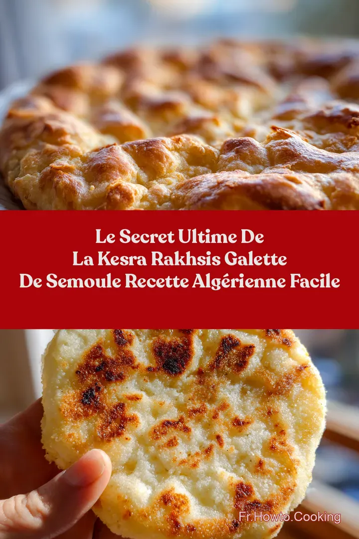 Le Secret Ultime de la Kesra Rakhsis Galette de Semoule Recette Alg&eacute;rienne Facile