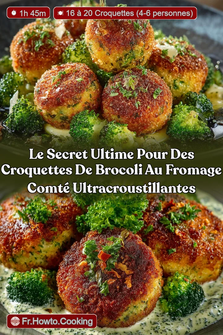 Le secret ultime pour des Croquettes de brocoli au fromage Comt&eacute; ultracroustillantes