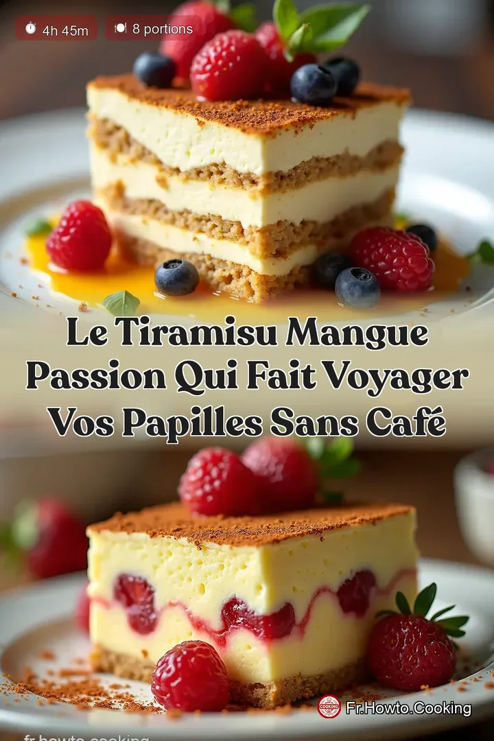 Le Tiramisu Mangue Passion qui Fait Voyager Vos Papilles Sans Café