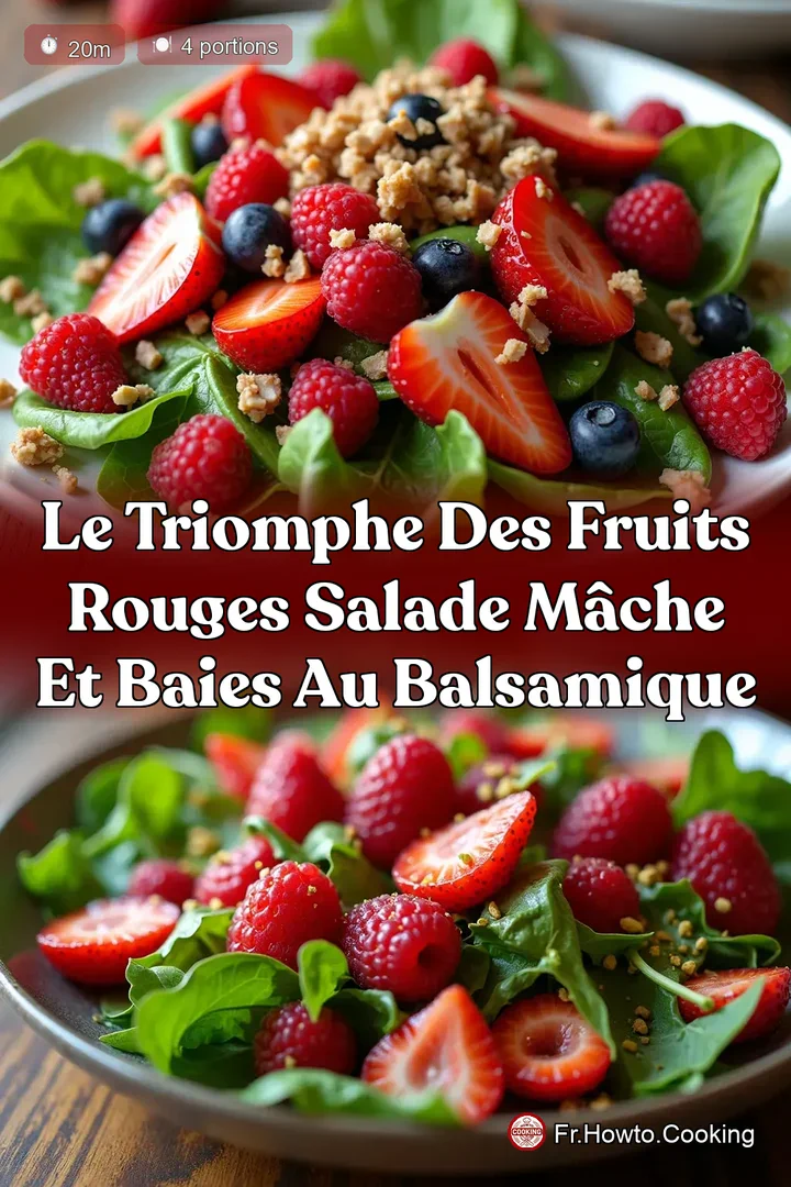 Le Triomphe des Fruits Rouges Salade Mâche et Baies au Balsamique