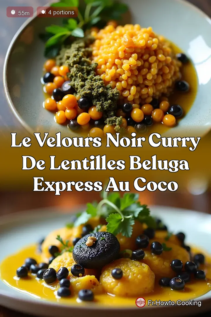 Le Velours Noir Curry de Lentilles Beluga Express au Coco