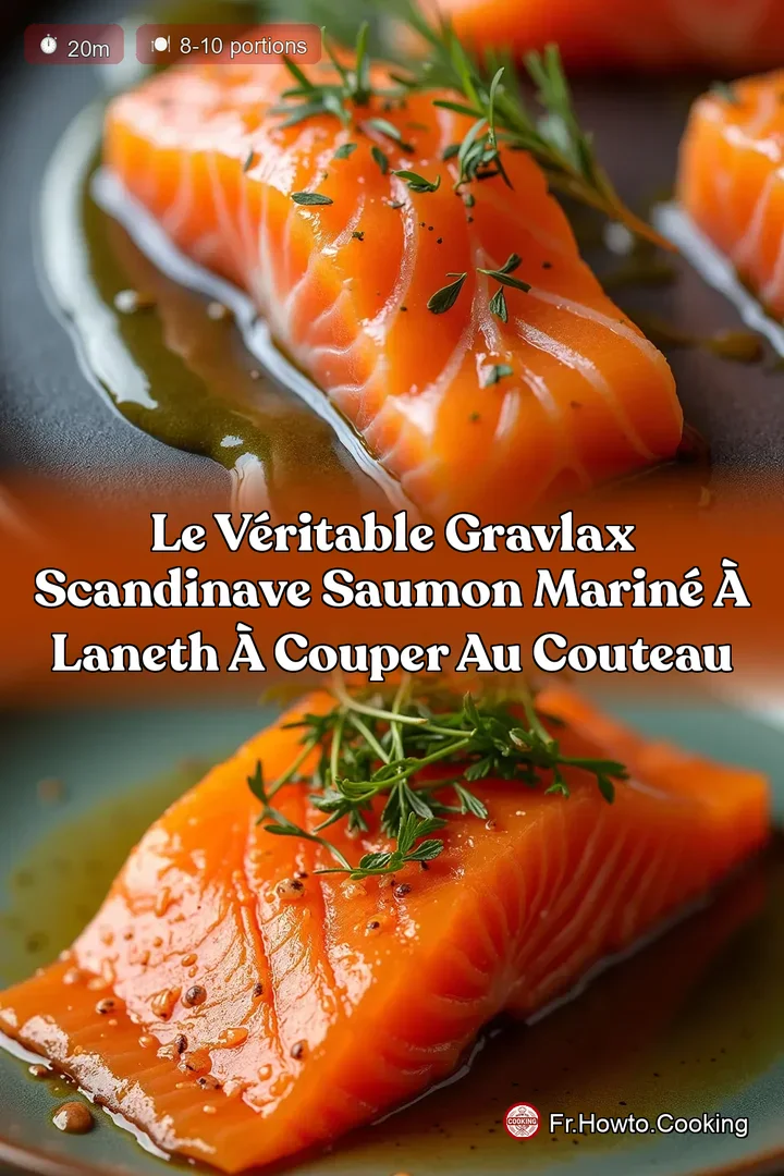 Le Véritable Gravlax Scandinave Saumon Mariné à lAneth à Couper au Couteau