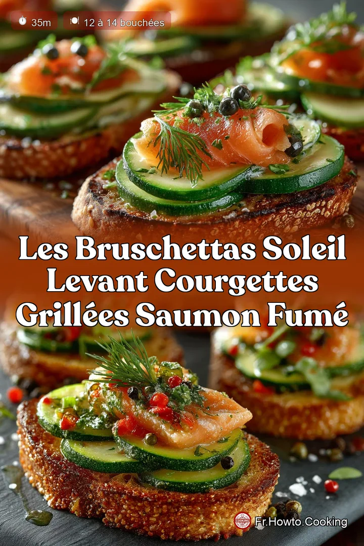 Les Bruschettas Soleil Levant Courgettes Grillées Saumon Fumé