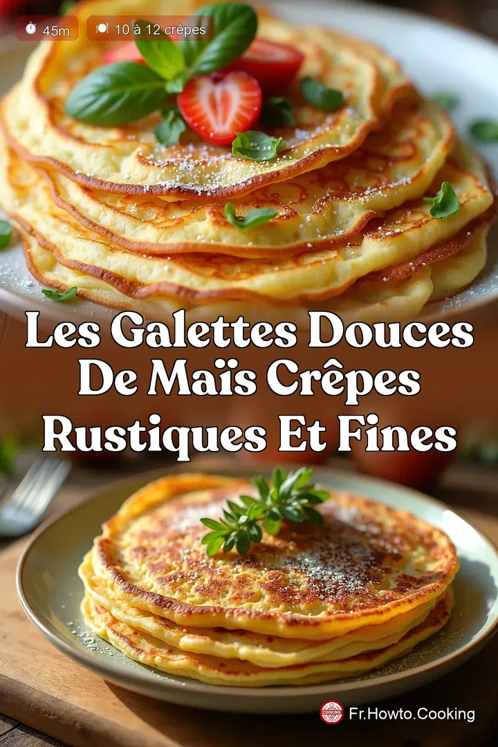 Les Galettes Douces de Maïs Crêpes Rustiques et Fines