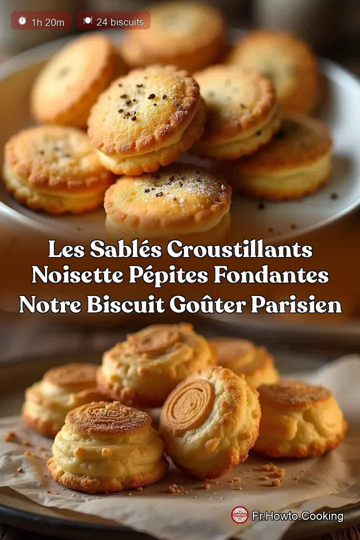 Les Sablés Croustillants Noisette Pépites Fondantes Notre Biscuit Goûter Parisien
