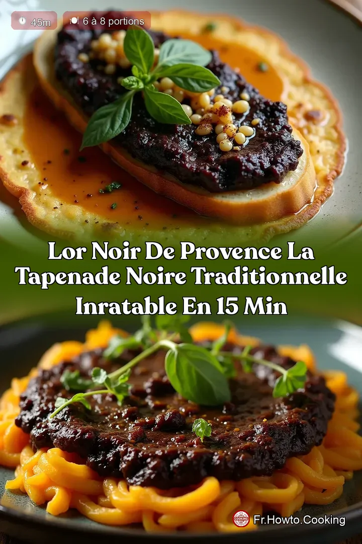 LOr Noir de Provence La Tapenade Noire Traditionnelle Inratable en 15 Min