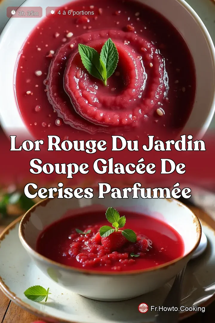 LOr Rouge du Jardin Soupe Glacée de Cerises Parfumée