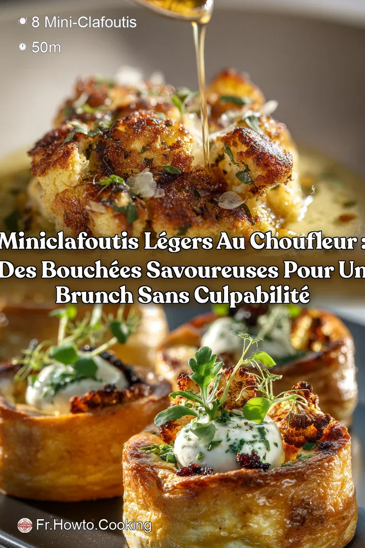 MiniClafoutis L&eacute;gers au ChouFleur : Des bouch&eacute;es savoureuses pour un brunch sans culpabilit&eacute;