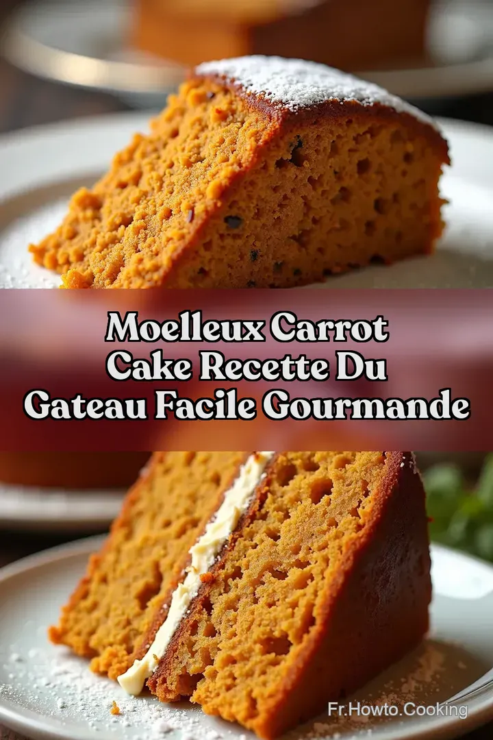 Moelleux Carrot Cake Recette du Gateau facile gourmande