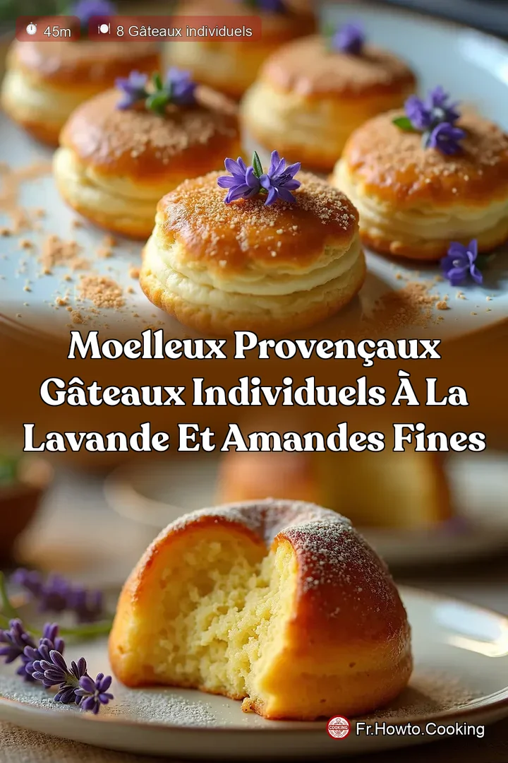 Moelleux Provençaux Gâteaux Individuels à la Lavande et Amandes Fines
