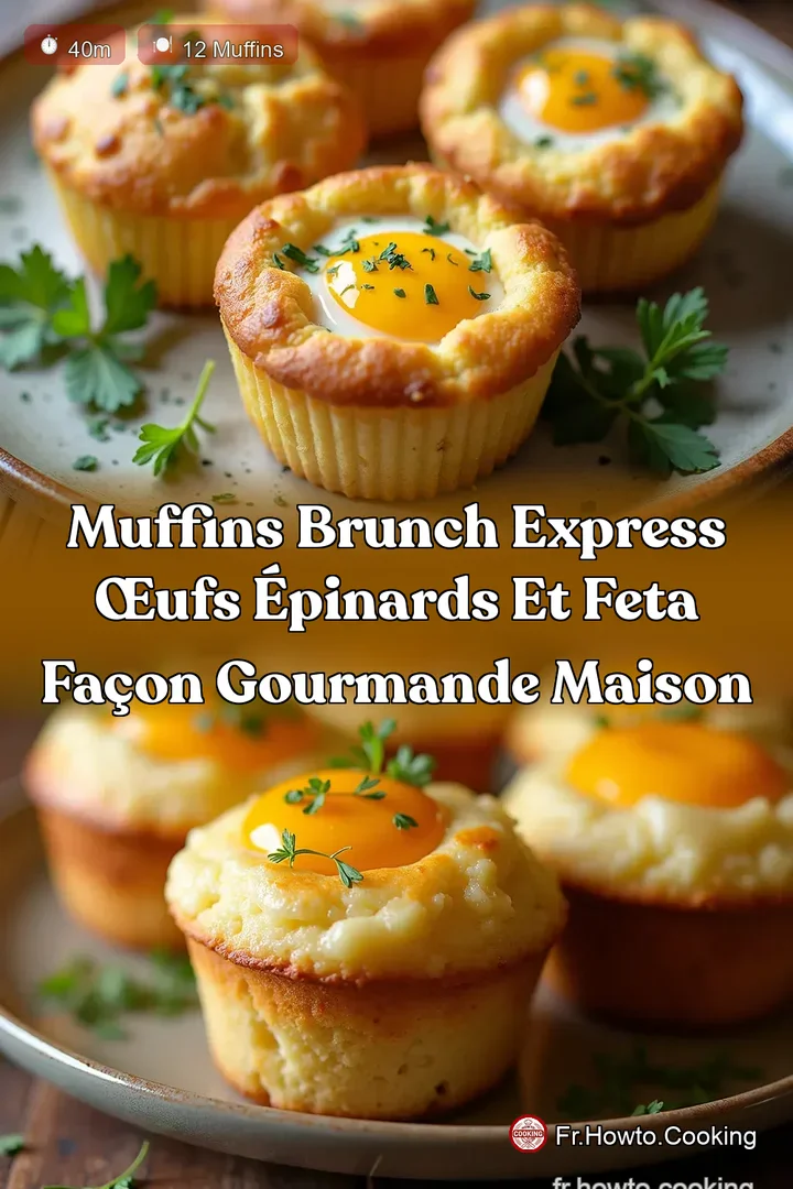 Muffins Brunch Express Œufs Épinards et Feta Façon Gourmande Maison
