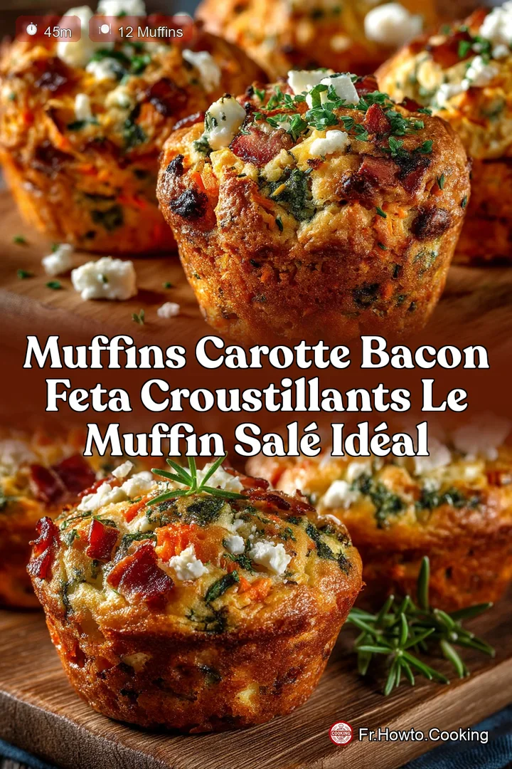 Muffins Carotte Bacon Feta Croustillants Le Muffin Salé Idéal