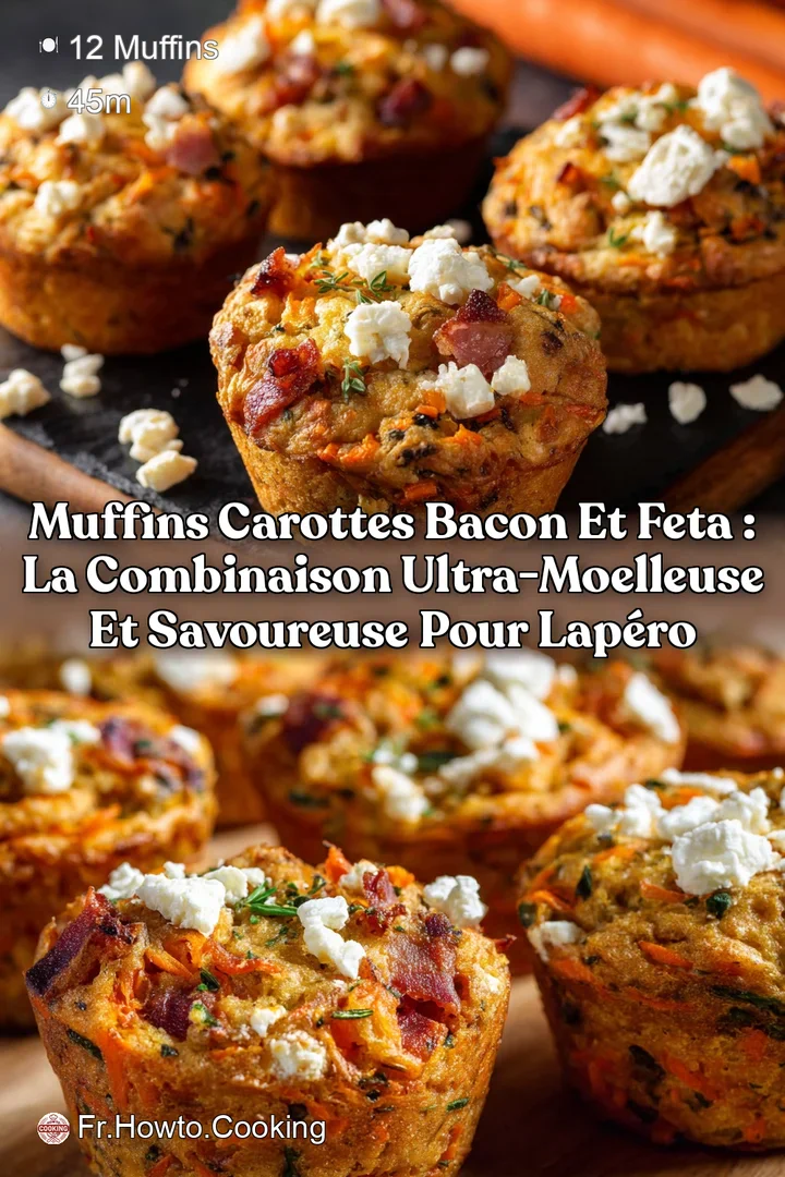 Muffins carottes bacon et feta : la combinaison ultra-moelleuse et savoureuse pour lap&eacute;ro