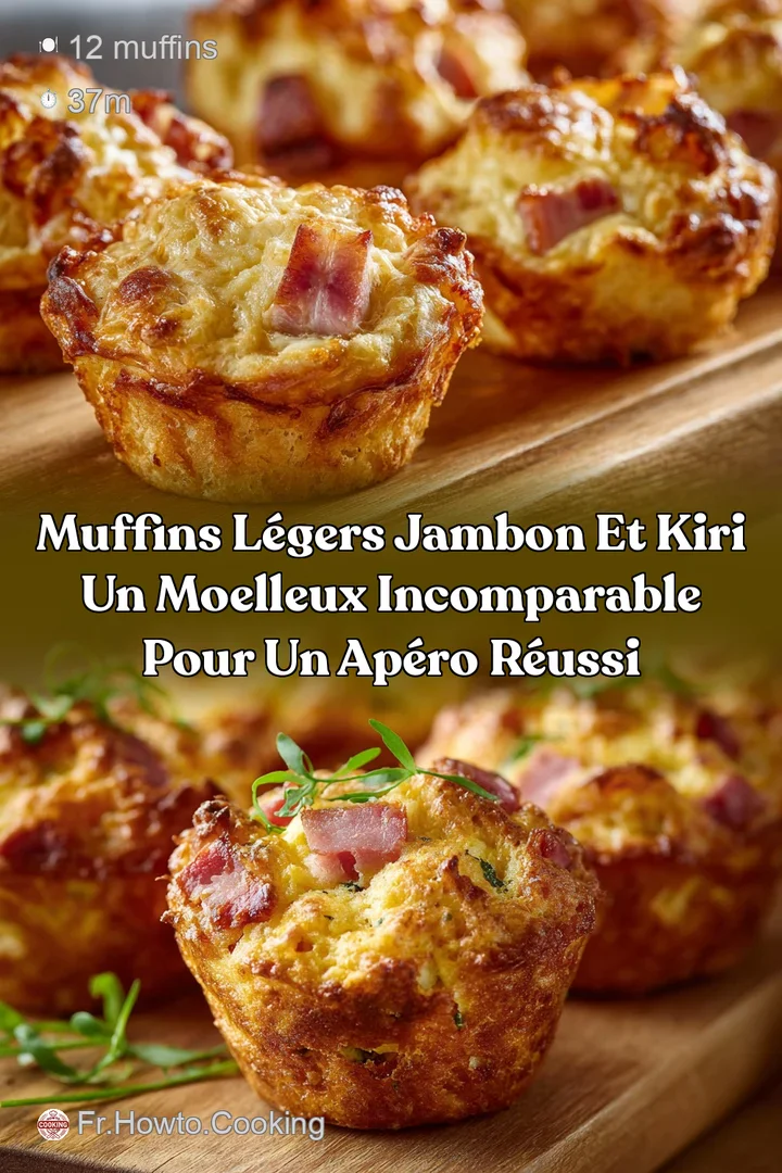 Muffins l&eacute;gers jambon et Kiri Un moelleux incomparable pour un ap&eacute;ro r&eacute;ussi
