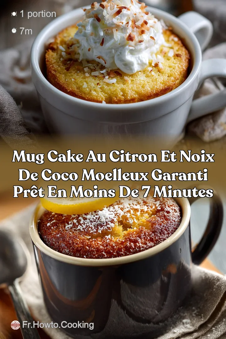 Mug cake au citron et noix de coco Moelleux garanti pr&ecirc;t en moins de 7 minutes