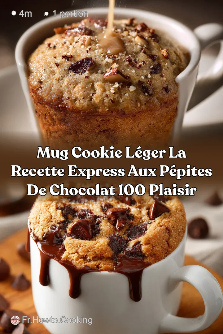 Mug Cookie L&eacute;ger La recette express aux p&eacute;pites de chocolat 100 plaisir