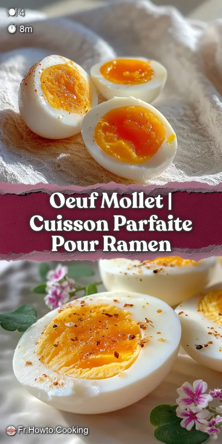 Close-up shot of an egg mollet, highlighting the glistening, runny yolk cascading down. Appealing and intensely flavorful ...