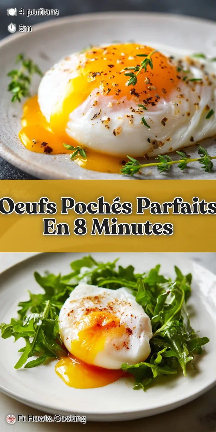 Close-up of a glistening poached egg, its yolk a deep amber color, ready to burst. Creamy sauce lightly coats the surround...