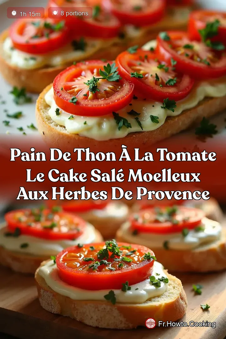 Pain de Thon à la Tomate Le Cake Salé Moelleux aux Herbes de Provence