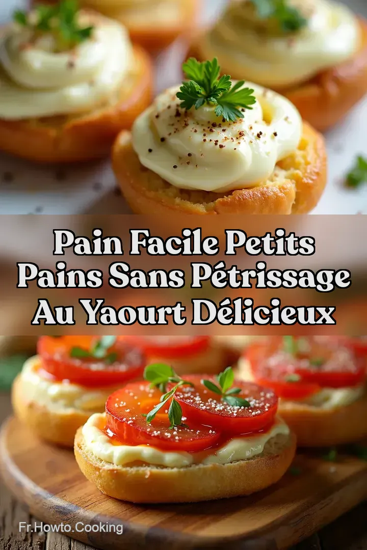 Pain Facile Petits Pains Sans P&eacute;trissage au Yaourt D&eacute;licieux