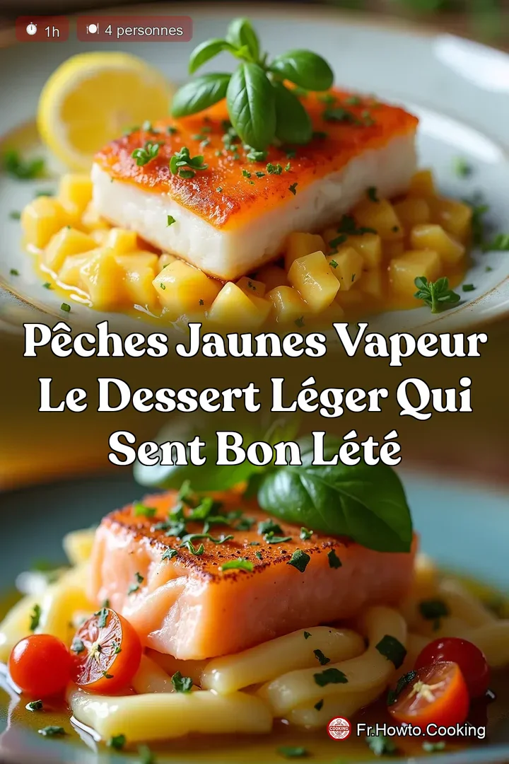 Pêches Jaunes Vapeur Le Dessert Léger Qui Sent Bon lÉté