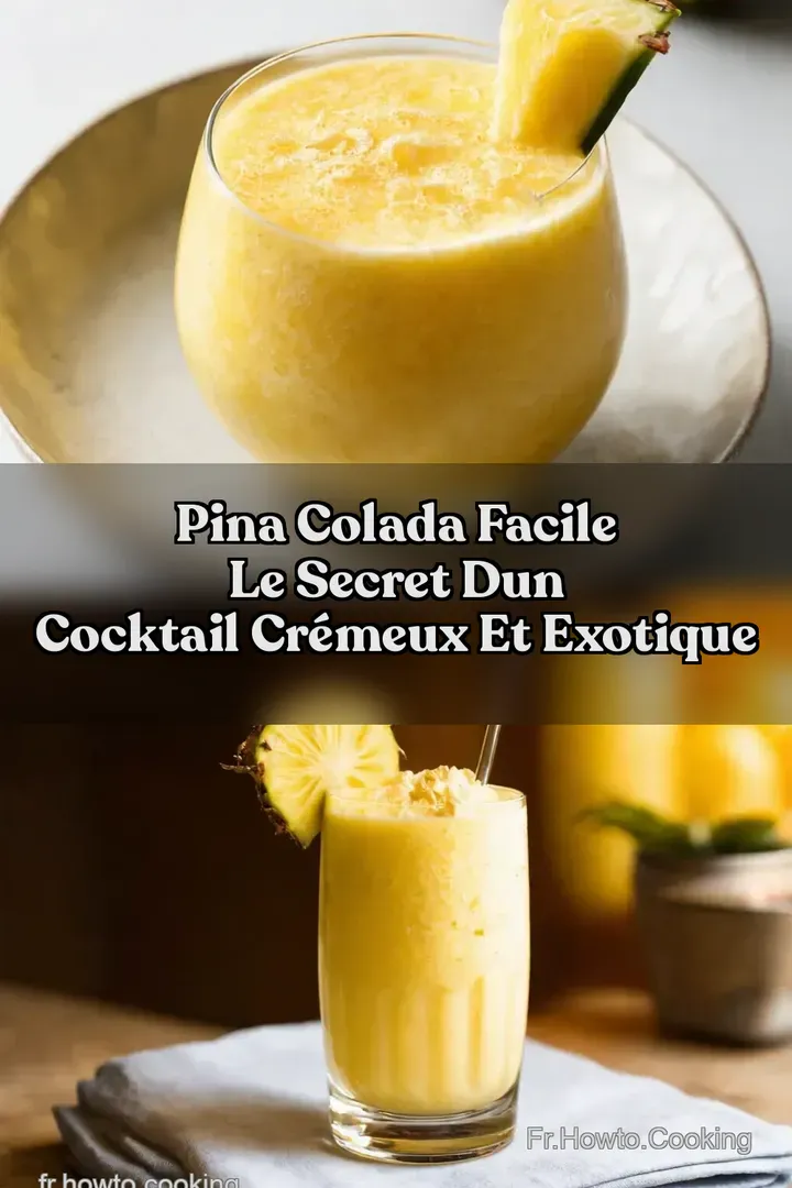 Pina Colada Facile Le Secret dun Cocktail Cr&eacute;meux et Exotique