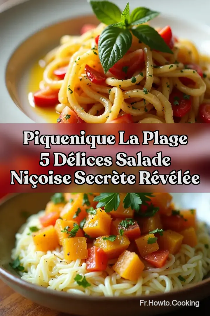 Piquenique la plage 5 D&eacute;lices Salade Ni&ccedil;oise Secr&egrave;te R&eacute;v&eacute;l&eacute;e