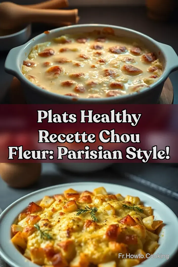 Plats Healthy Recette Chou Fleur: Parisian Style!