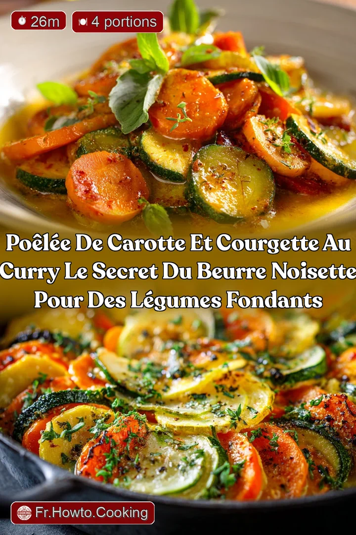 Po&ecirc;l&eacute;e de Carotte et Courgette au Curry Le secret du beurre noisette pour des l&eacute;gumes fondants