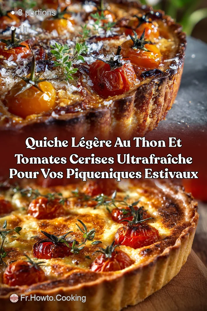 Quiche L&eacute;g&egrave;re au thon et Tomates Cerises Ultrafra&icirc;che pour vos piqueniques estivaux