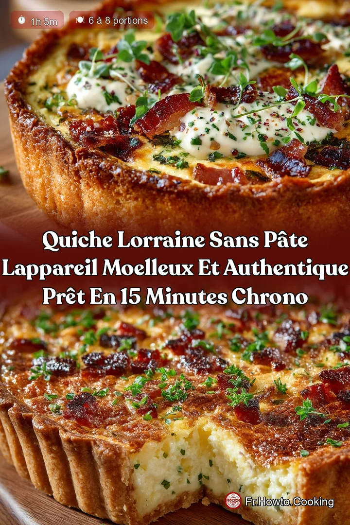 Quiche Lorraine Sans Pâte LAppareil Moelleux et Authentique Prêt en 15 Minutes Chrono