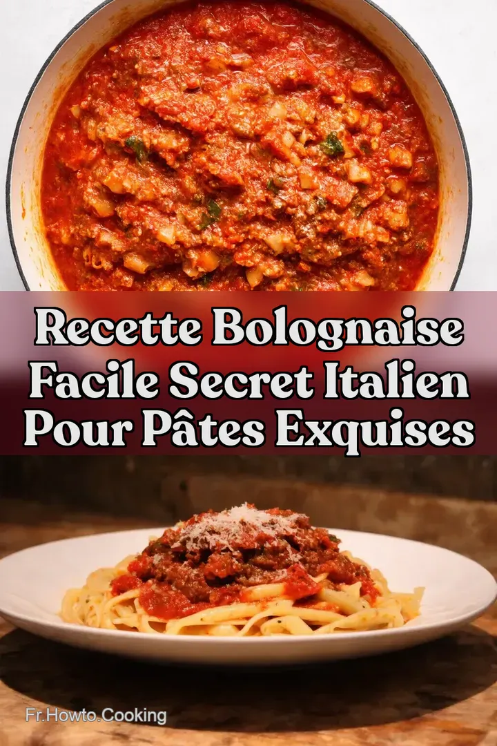 Recette Bolognaise Facile Secret Italien Pour Pâtes Exquises : ÉPINGLER POUR PLUS TARD Recette Bolognaise Facile Secret Italien Pour Pâtes Exquises